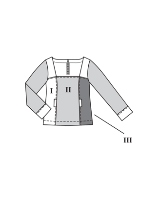 PDF-symønster - Burda 113 - Top - Dame