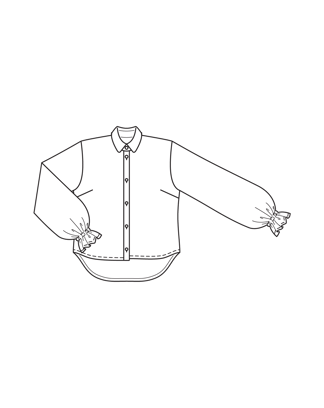 PDF-symønster - Burda 105 - Skjorte - Dame