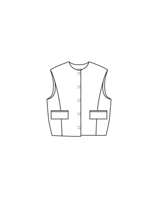 PDF-symønster - Burda 112 - Veste - Dame