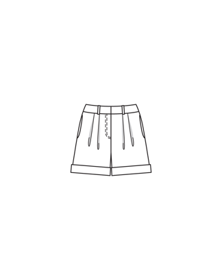 PDF-symønster - Burda 130 - Shorts - Dame