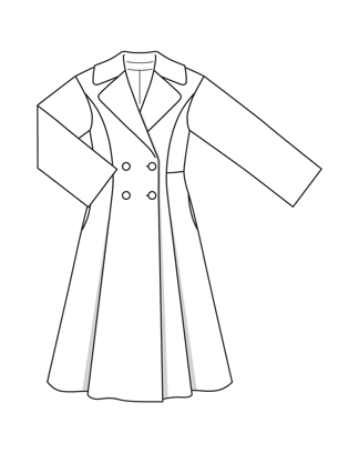Polyester Coat 110 | Burda Style 12/24 | PDF Sewing Pattern