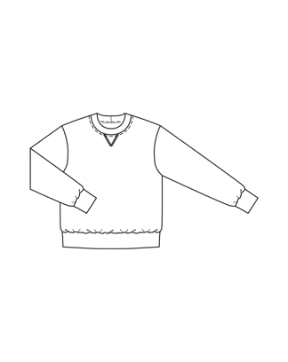 sweat-shirt en jersey  n°114 | Burda Style 12/24 | Patron de couture PDF