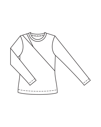 PDF-symønster - Burda BS2502102 - Shirts - Dame