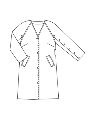 PDF-symønster - Burda BS2503121 - Trenchcoat - Dame