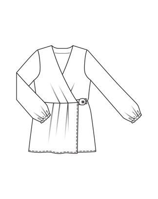 PDF-symønster - Burda BS2504124 - Bluse - Dame