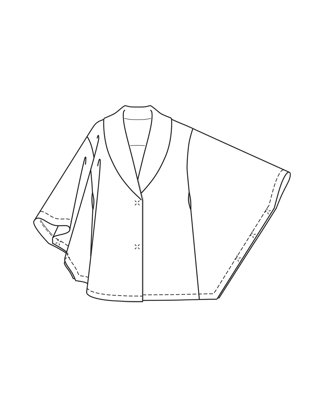 PDF-symønster - Burda BS2504125 - Cape - Dame