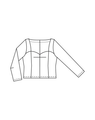 PDF-symønster - Burda BS2506112 - Top - Dame
