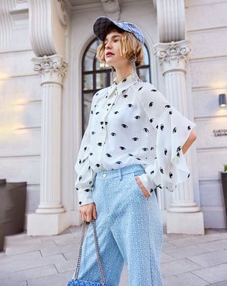 Bluzka nr 107 | twill | Burda Style 08/25 | Wykrój PDF