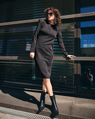 Sukienka nr 105 | dzianina | Burda Style 09/25 | Wykrój PDF