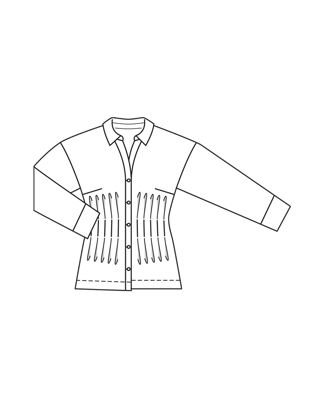 PDF-symønster - Burda BS2512105 - Skjortebluse - Dame