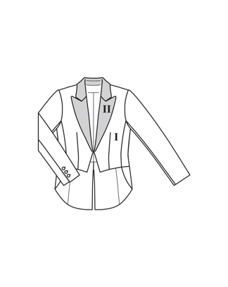 PDF-symønster - Burda BS2512115 - Blazer - Dame