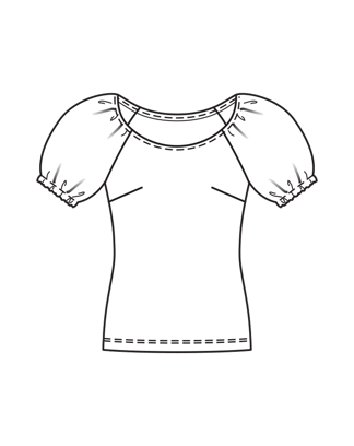 PDF-symønster - Burda BS2602104 - Top - Dame