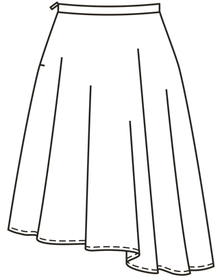 Viscose Skirt 102 | Burda Style 08/26 | PDF Pattern