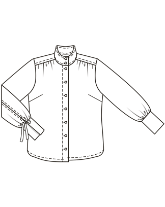 Twill Blouse 108 | Burda Style 08/26 | PDF Pattern
