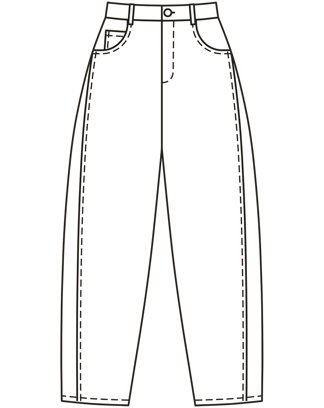 Faux leather Trousers 113 | Burda Style 08/26 | PDF Pattern