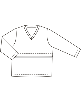 Blend knit Pullover 119 | Burda Style 08/26 | PDF Pattern