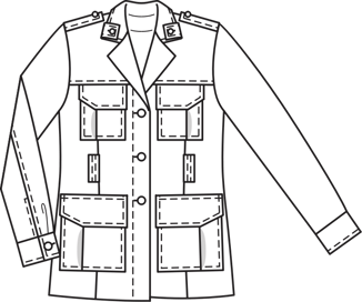 Belted Military Jacket 5/2010 | PDF Sewing Pattern