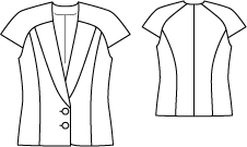 Short Sleeve Tuxedo Jacket 06/2010 | PDF Sewing Pattern