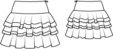 Ruffle Mini Skirt 06/2010 | PDF Sewing Pattern