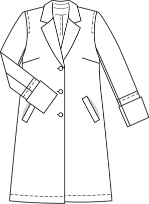 Coat with Belt (Plus Size) 08/2010 | PDF Sewing Pattern