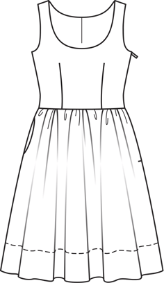Tank Dress with Gathered Skirt 02/2011 | PDF Sewing Pattern