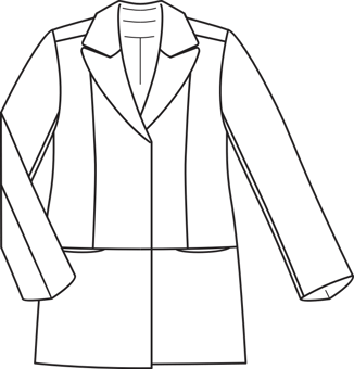 Long Blazer (Plus Size) 02/2011 | PDF Sewing Pattern