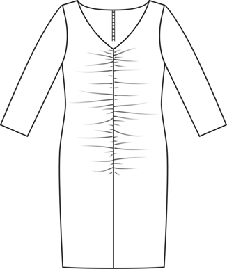 Gathered Dress (Plus Size) 02/2011 | PDF Sewing Pattern