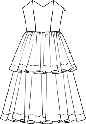 Strapless Tea Length Wedding Dress 03/2011 | PDF Sewing Pattern