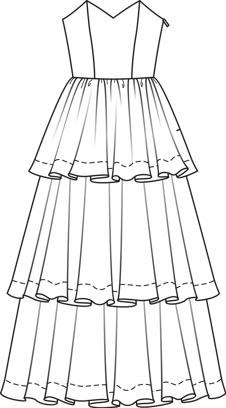Strapless Tea Length Wedding Dress 03/2011 | PDF Sewing Pattern