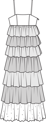 Layered Maxi Dress 04/2011 | PDF Sewing Pattern