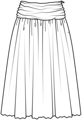 Skirt with Draped Waistband 04/2011 | PDF Sewing Pattern