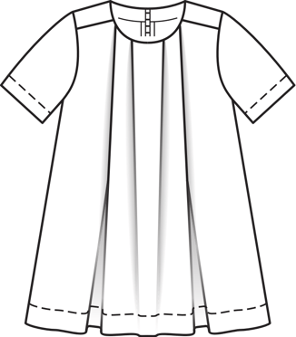 Pleated A Line Dress 04/2011 | PDF Sewing Pattern