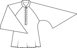 Caftan Dress with Butterfly Sleeves 5/2011 | PDF Sewing Pattern