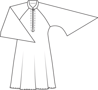Caftan Dress with Butterfly Sleeves 5/2011 | PDF Sewing Pattern