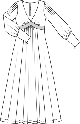 Empire Waist Maxi Dress 06/2011 | PDF Sewing Pattern