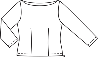 Three Quarter Sleeve Top with Zipper 06/2011 | PDF Sewing Pattern