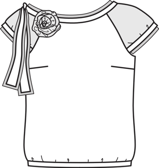 Top with Rose Brooch 07/2011 | PDF Sewing Pattern