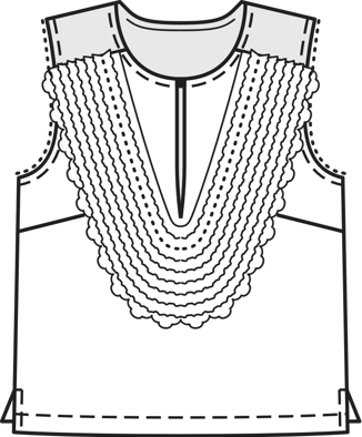 Blouse with Front Frills 07/2011 | PDF Sewing Pattern