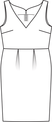 V-Neck Dress (Plus Size) 07/2011 | PDF Sewing Pattern