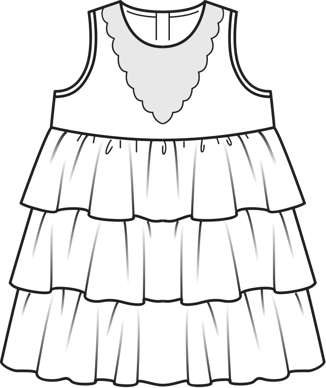Girl's Tiered Dress 07/2011 | PDF Sewing Pattern