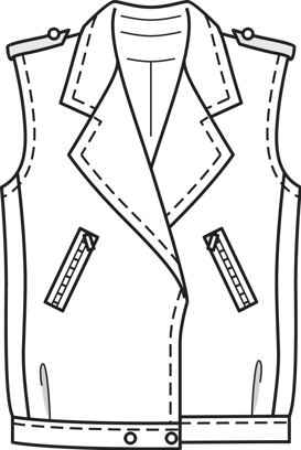 Herringbone Biker Vest 08/2011 | PDF Sewing Pattern