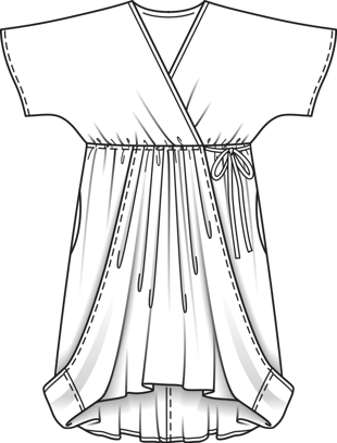 Criss Cross Jersey Dress (Plus Size) 08/2011 | PDF Sewing Pattern