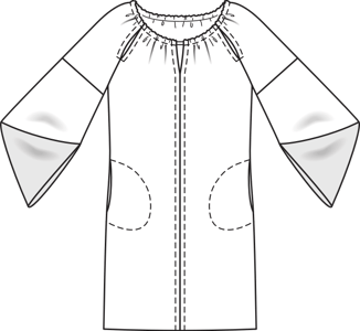 Wide Sleeved Dress 09/2011 | PDF Sewing Pattern