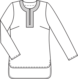 Blouse with Contrasting Neck Band 09/2011 | PDF Sewing Pattern