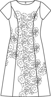 Dress with Galloon Lace Detail 10/2011 | PDF Sewing Pattern