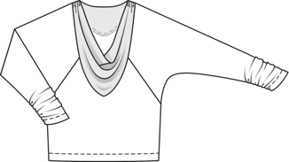 Top with Draped Neckline (Plus Size) 10/2011 | PDF Sewing Pattern