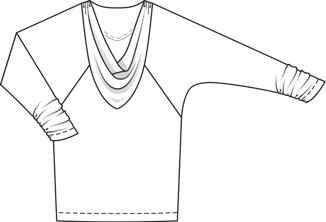 Top with Draped Neckline (Plus Size) 10/2011 | PDF Sewing Pattern