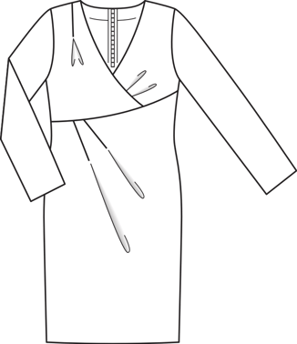 V Neck Wrap Dress (Plus Size) 10/2011 | PDF Sewing Pattern
