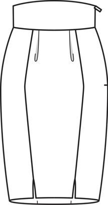 Satin Pencil Skirt 11/2011 | PDF Sewing Pattern