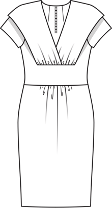 Long Black Gown with Front Placket 11/2011 | PDF Sewing Pattern